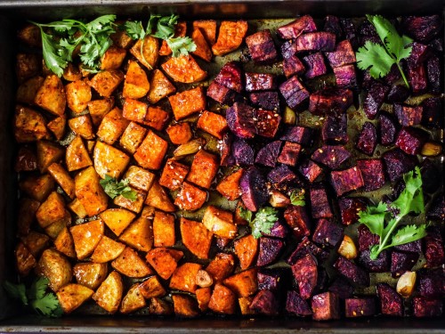 rainbow roasted veggies