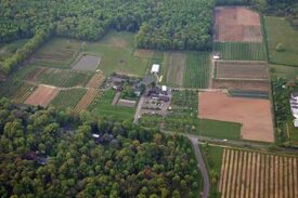 Aerial view of Terhune Orchards