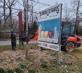 new fence post pounding